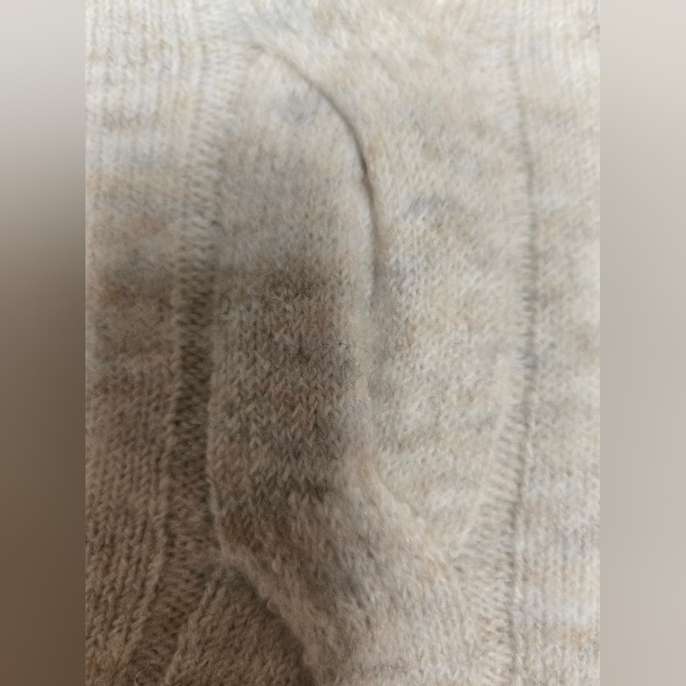 CeCe sweater L/XL heather cream Nwt blue sparkle snowflakes warm snow ski xmas - Picture 10 of 15